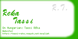 reka tassi business card